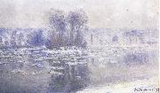 Claude Monet Floes at Bennecourt Germany oil painting artist
